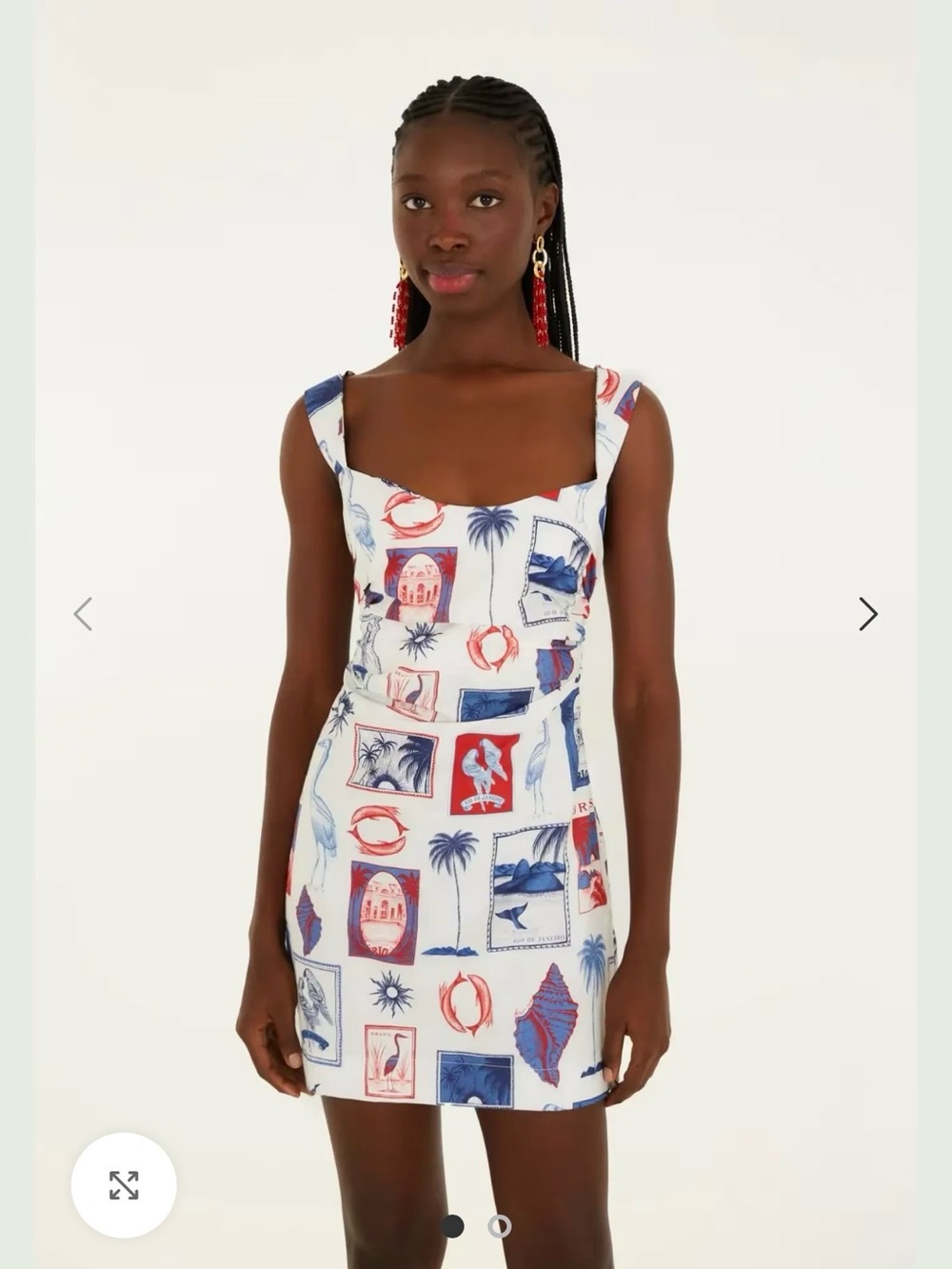 Vintage Tropical Short Dress
